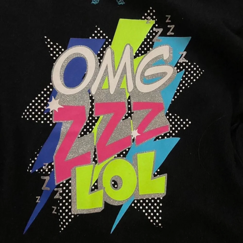“omg zzz lol” pj shirt
